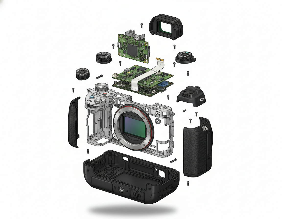 An exploded-view diagr...