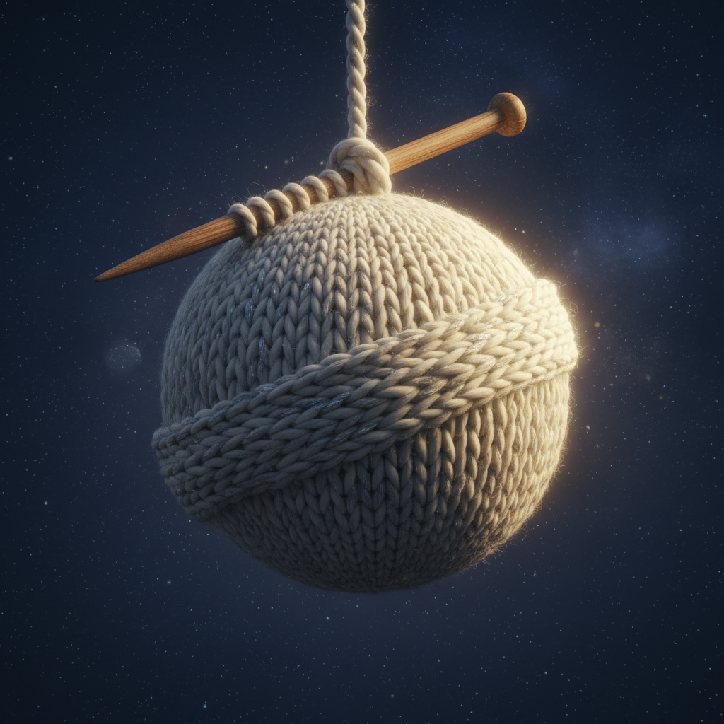 a giant, hand-knitted ...